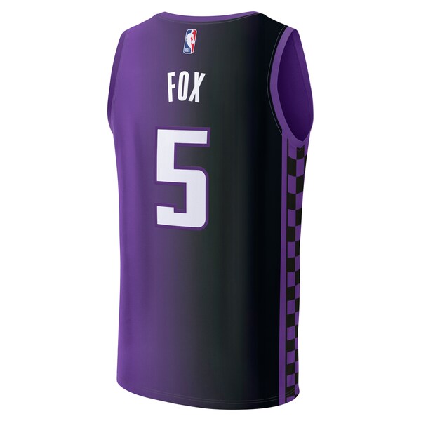 De'Aaron Fox Sacramento Kings  Fast Break Replica Player Jersey - Statement Edition - Purple