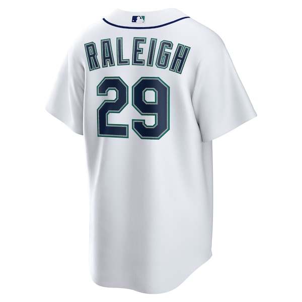 Men's Seattle Mariners Cal Raleigh Nike White Home Replica Player Jersey