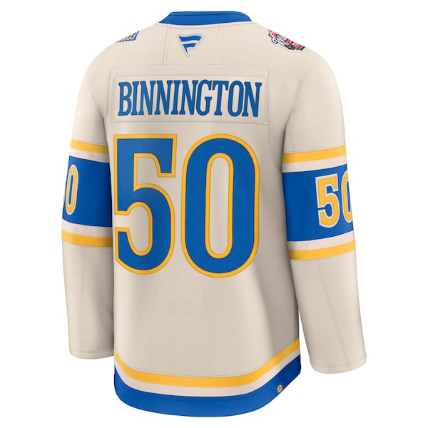 Jordan Binnington St. Louis Blues  2025 NHL Winter Classic Premium Player Jersey - Cream
