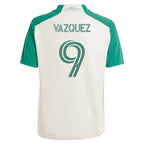 Brandon Vazquez Austin FC adidas Youth 2024 The Armadillo Kit Replica Player Jersey - Tan