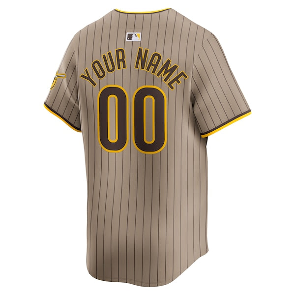 San Diego Padres Nike  Alternate Limited Custom Jersey – Khaki