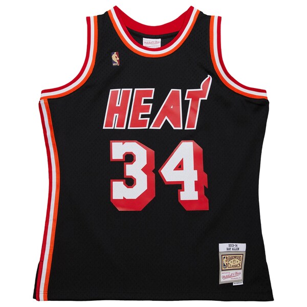 Ray Allen Miami Heat  2013/14 Hardwood Classics Swingman Jersey - Black