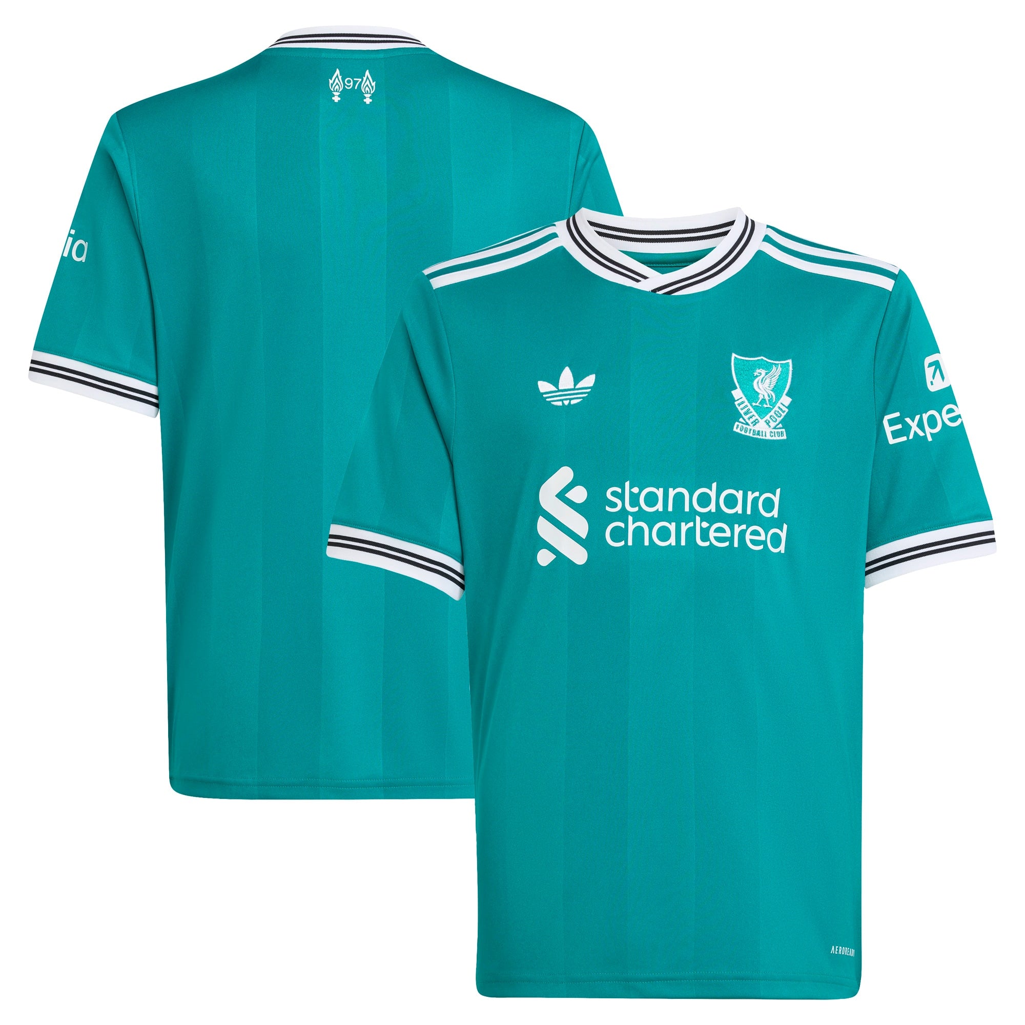 Liverpool adidas Youth 2025/26 Home Replica Jersey - Red/Green