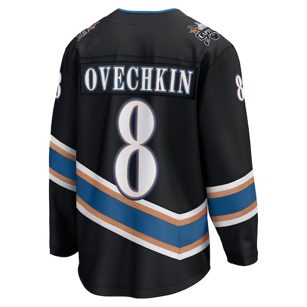 Alexander Ovechkin Washington Capitals  Alternate 50th Anniversary Premier Breakaway Player Jersey - Black/White