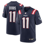 Joshua Dobbs New England Patriots Nike Team Game Jersey -  Navy