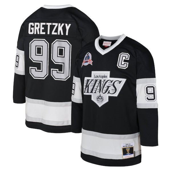 Wayne Gretzky Los Angeles Kings Youth 1992 Blue Line Player Jersey - Black