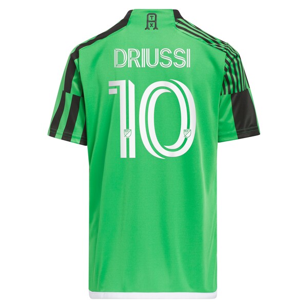 Sebastián Driussi Austin FC adidas Youth 2024 Las Voces Kit Replica Jersey - Green