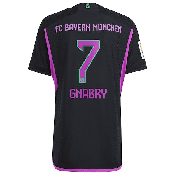 Serge Gnabry Bayern Munich adidas 2023/24 Away Authentic Player Jersey - Black/White
