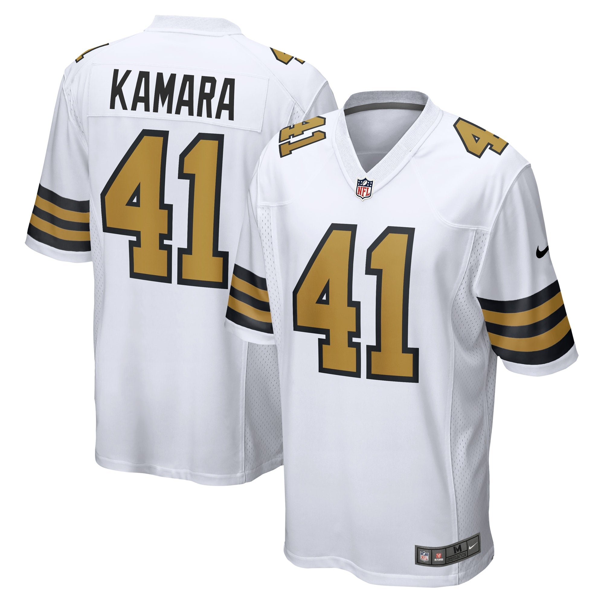 Alvin Kamara New Orleans Saints Nike Gameday Golds Alternate Game Player Jersey - Gold/Black/White