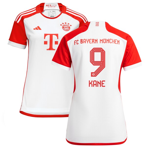 Harry Kane Bayern Munich adidas Women's 2023/24 Home Replica Player Jersey - White/Black