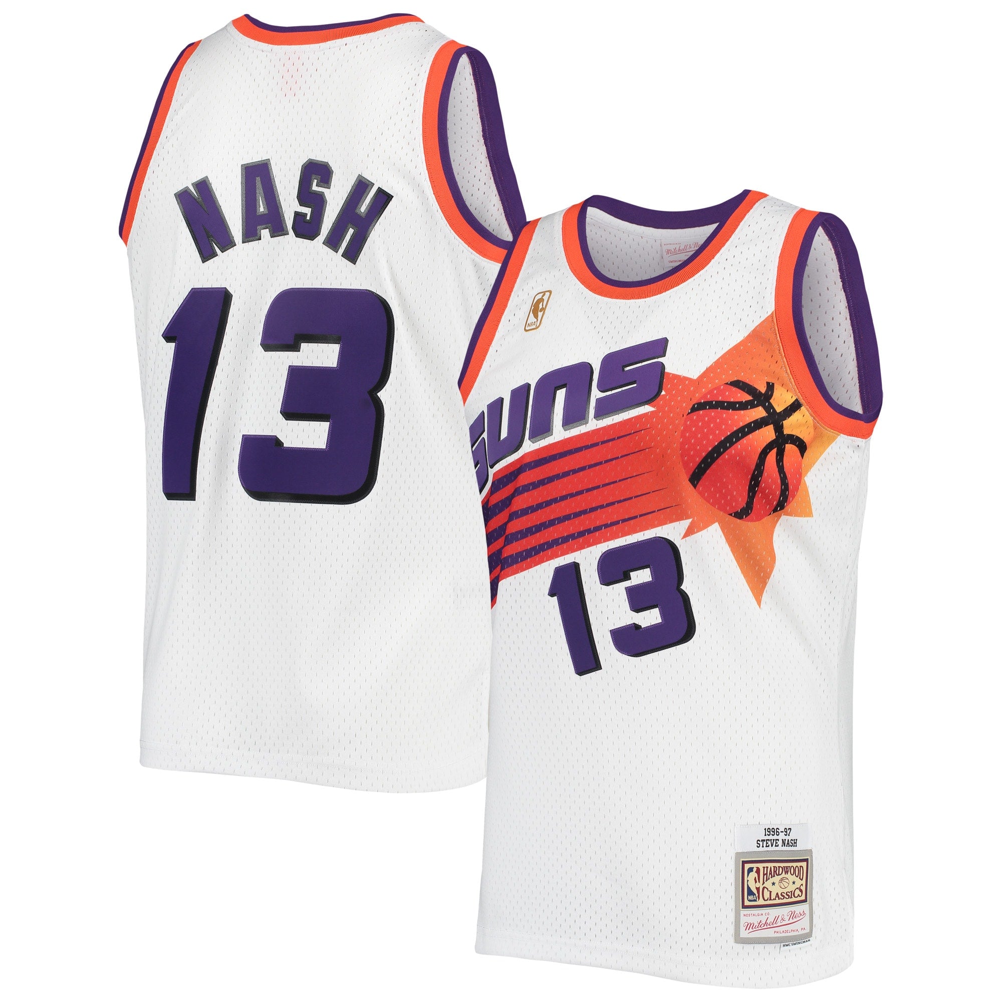Steve Nash Phoenix Suns 2001/02 Hardwood Classics Swingman Jersey - Purple/White