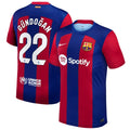 Ilkay Gündogan Barcelona Nike 2023/24 Home Stadium Replica Player Jersey - Royal/Aqua/White