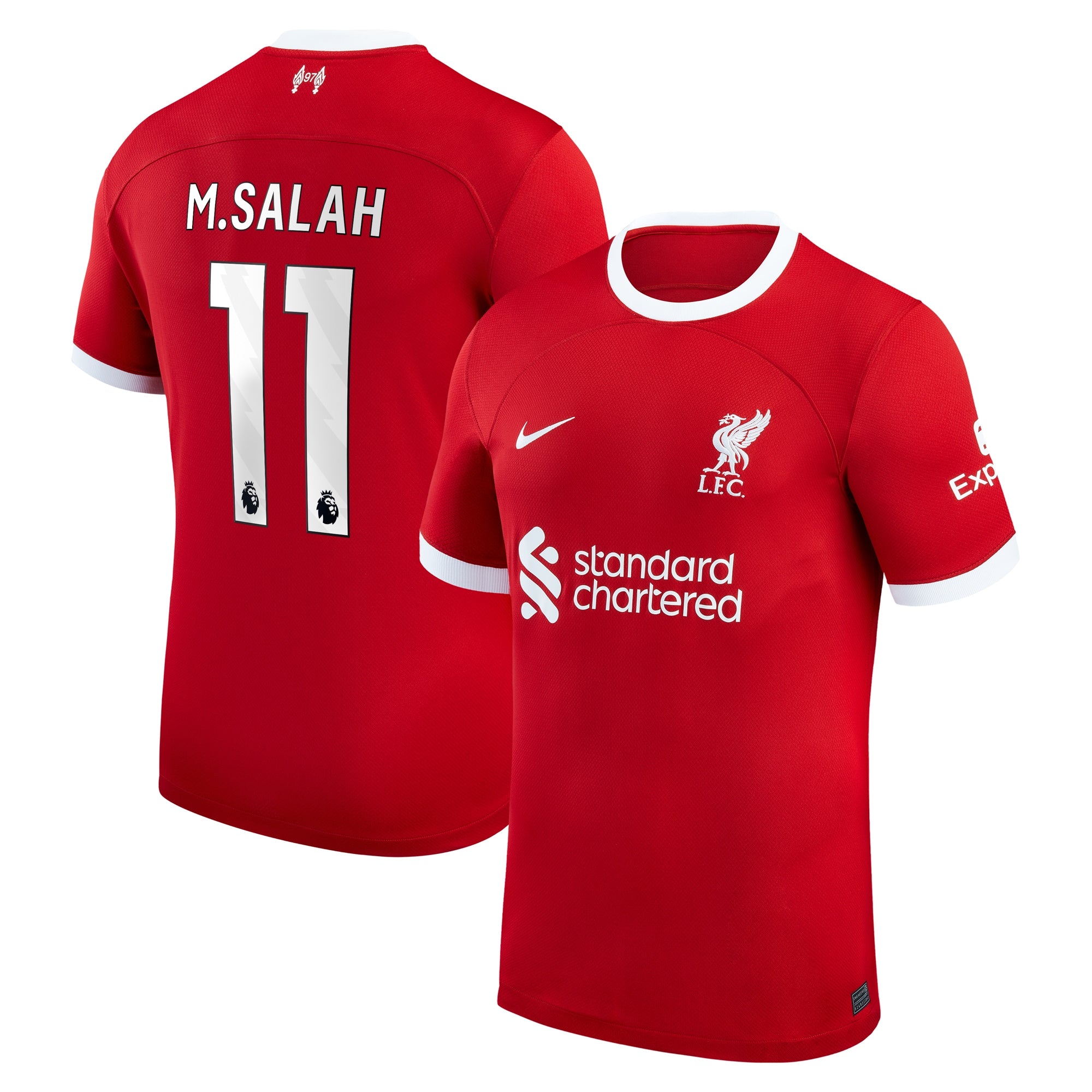Mohamed Salah Liverpool Nike 2023/24 Away Replica Player Jersey - White/Red