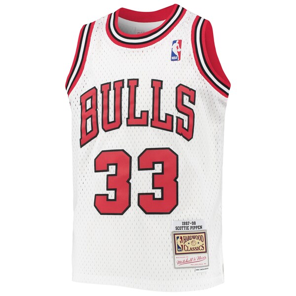 Scottie Pippen Chicago Bulls  Youth 1997/98 Hardwood Classics Swingman Jersey - White/Red/Black