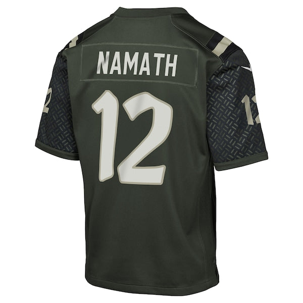Joe Namath New York Jets Nike Youth 2025 Rivalries Collection Retired Player Game Jersey - Gotham Green