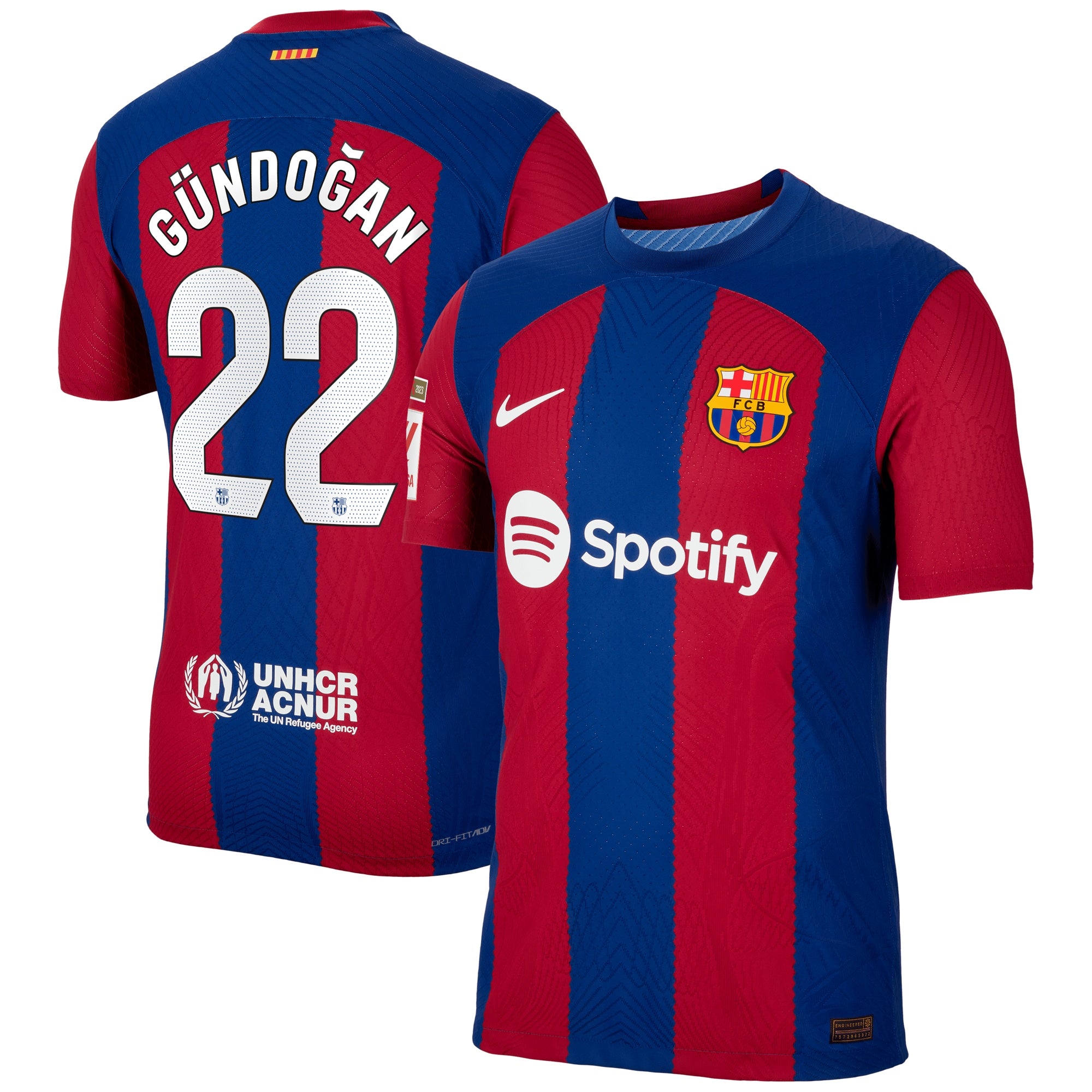 Ilkay Gündogan Barcelona Nike 2023/24 Third Authentic Jersey - Aqua/Royal/White