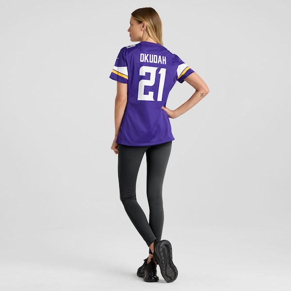 Jeff Okudah Minnesota Vikings Nike Women's Team Game Jersey -  Purple