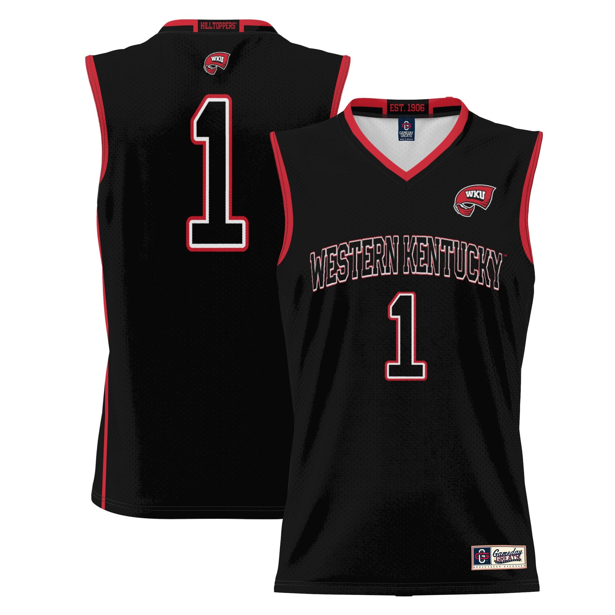 #1  Western Kentucky Hilltoppers GameDay Greats  Lightweight Basketball Jersey - Red/White/Black