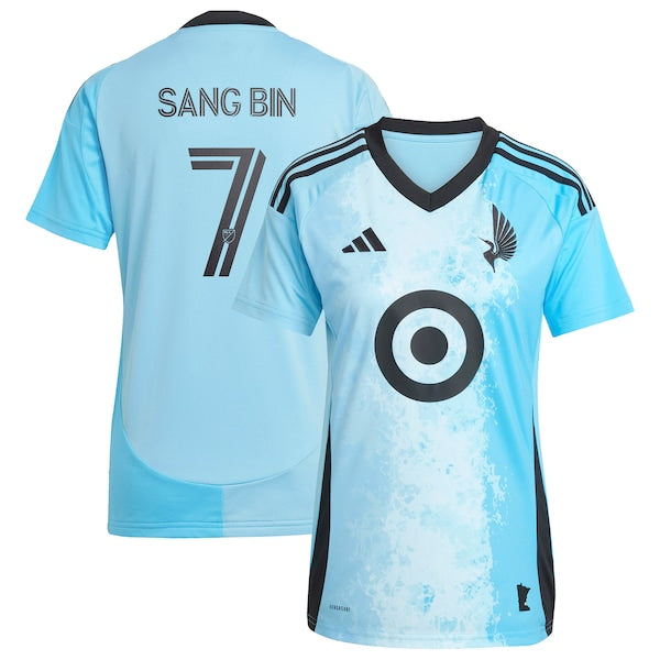 Jeong Sang-bin Minnesota United FC adidas Women's 2025 CONVERGENCE Replica Player Jersey - Blue