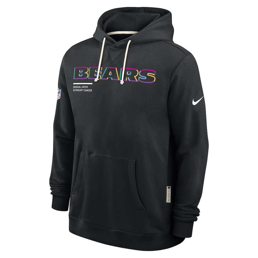 Chicago Bears Nike 2025 NFL Crucial Catch Sideline Standard Issue Dri-FIT Hoodie - Black