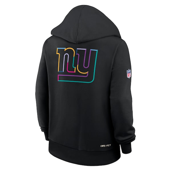 New York Giants Nike Women's 2025 NFL Crucial Catch Sideline Standard Issue Dri-FIT Hoodie - Black