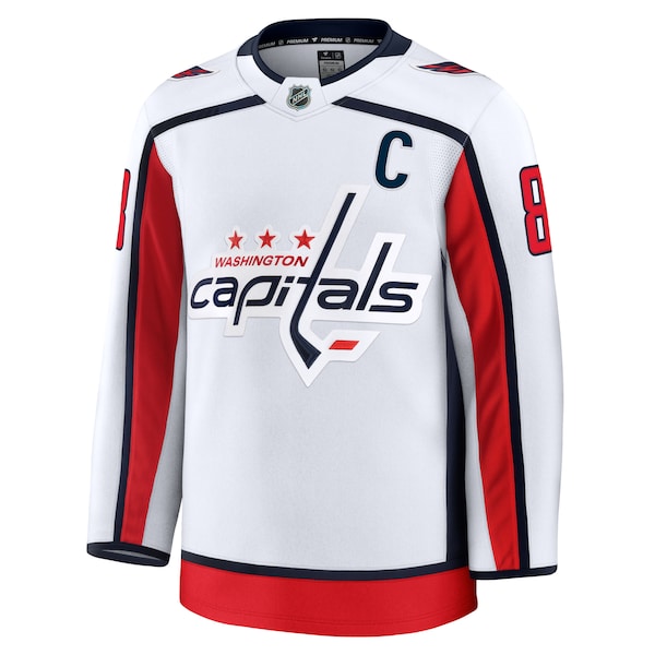 Alexander Ovechkin Washington Capitals  Away Premium Jersey - White/Black/Red