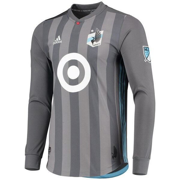 Minnesota United FC adidas 2018/19 Authentic Team Long Sleeve Jersey - Gray