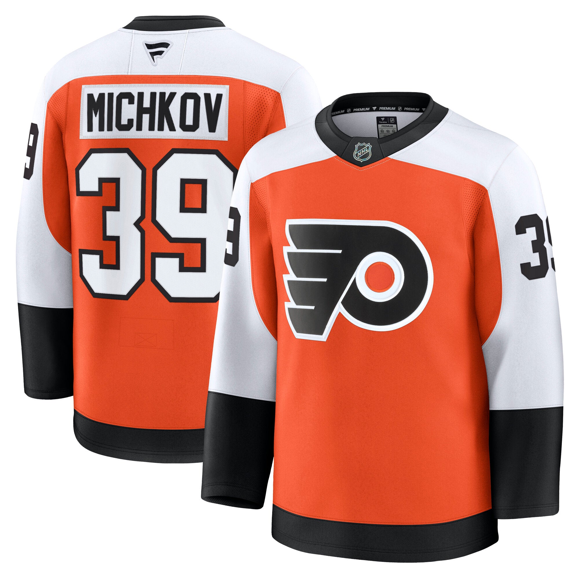 Matvei Michkov Philadelphia Flyers  Alternate Premium Jersey - Black/Orange