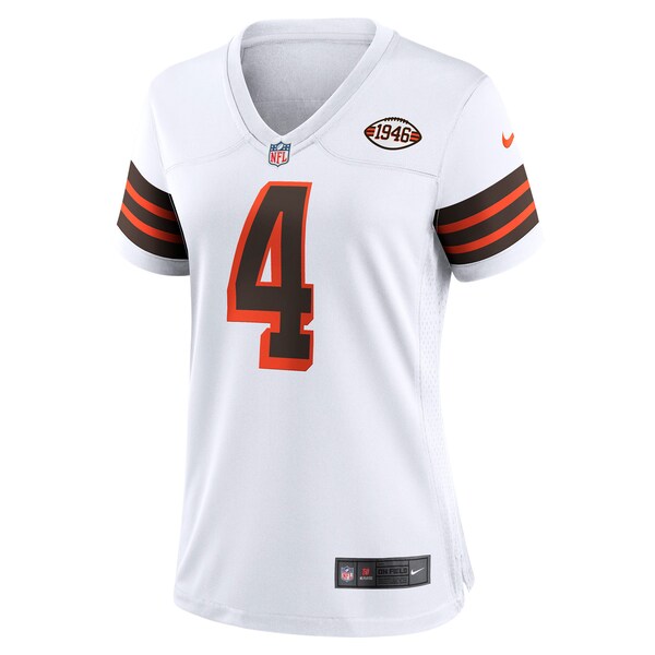 Deshaun Watson Cleveland Browns Nike Women's Player Jersey - White/Brown