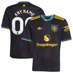 Manchester United adidas Youth 2025/26 Third Replica Custom Jersey - Black/White/Red