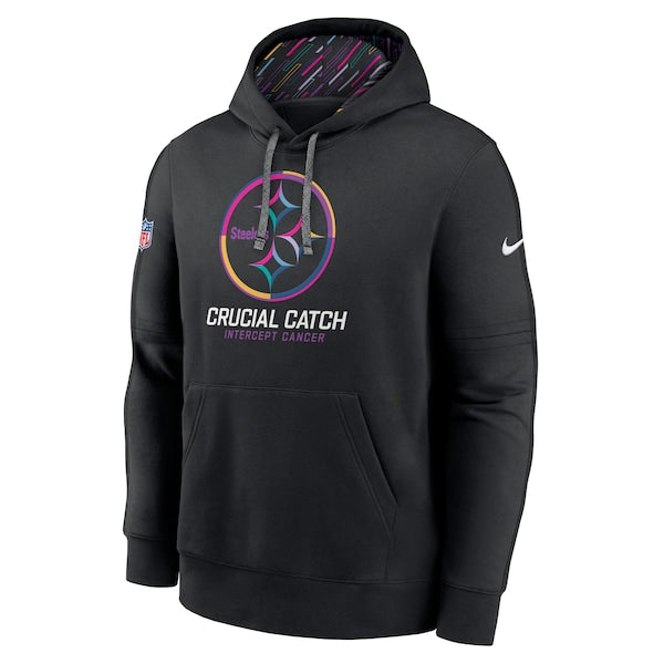 Pittsburgh Steelers Nike 2024 NFL Crucial Catch Club Pullover Hoodie - Black