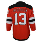 Nico Hischier New Jersey Devils Youth Captain Patch Home Replica Player Jersey - Red
