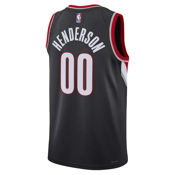 Scoot Henderson Portland Trail Blazers Nike Unisex 2023 NBA Draft Swingman Jersey - Icon Edition - Black