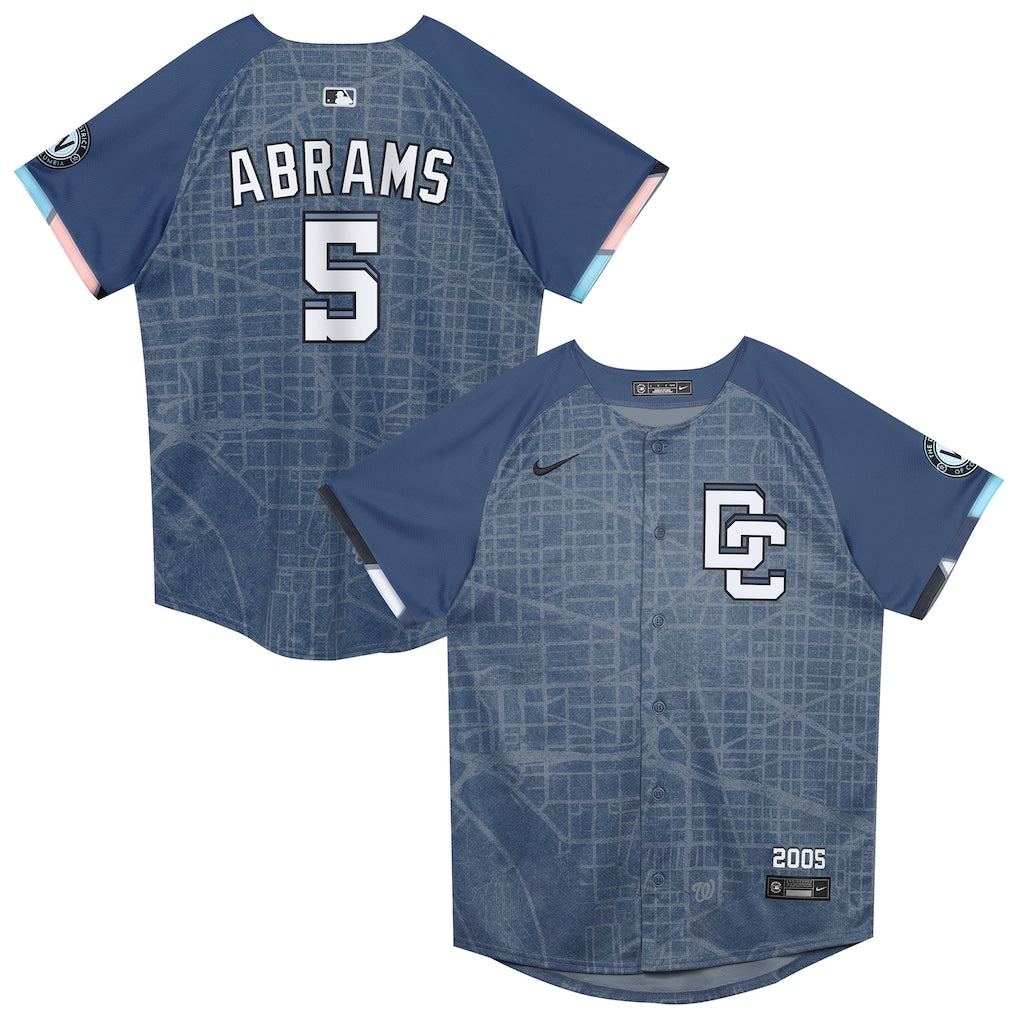 CJ Abrams Washington Nationals Nike Preschool City Connect 2025 Limited Jersey - Blue