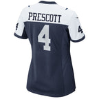 Dak Prescott Dallas Cowboys Nike Women's Alternate Game Team Jersey - Navy/White