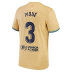 Gerard Pique Barcelona Nike 2022/23 Away Replica Player Jersey - Gold