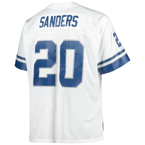 Barry Sanders Detroit Lions Big & Tall 1996 Retired Player Replica Jersey - White/Blue
