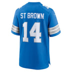 Amon-Ra St. Brown Detroit Lions Nike Game Jersey - Blue/White