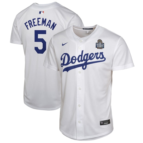 Freddie Freeman Los Angeles Dodgers Nike Youth 2024 World Series Game Jersey - White