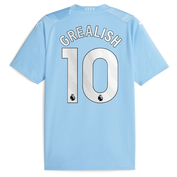 Jack Grealish Manchester City Puma 2023/24 Home Replica Player Jersey - Sky Blue