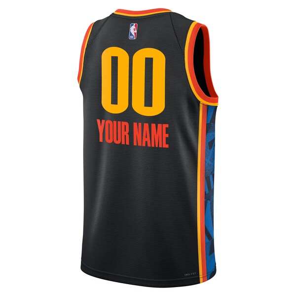 Oklahoma City Thunder Nike Unisex 2024/25 Custom Swingman Jersey - City Edition - Black