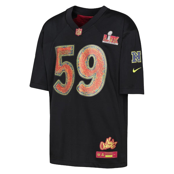 Nike Youth Super Bowl LIX Game Jersey - Black