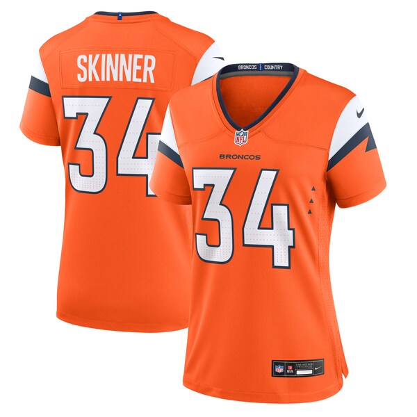 JL Skinner Denver Broncos Nike Women's Team Game Jersey -  Orange