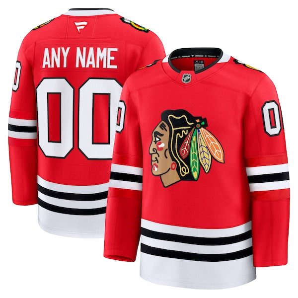 Chicago Blackhawks  Home Premium Custom Jersey - Red/White