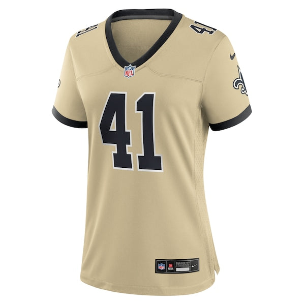 Alvin Kamara New Orleans Saints Nike Women's Gameday Golds Alternate Game Player Jersey - Gold/Black/White