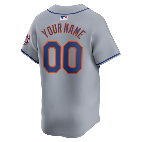 New York Mets Nike Away Limited Custom Jersey - Gray