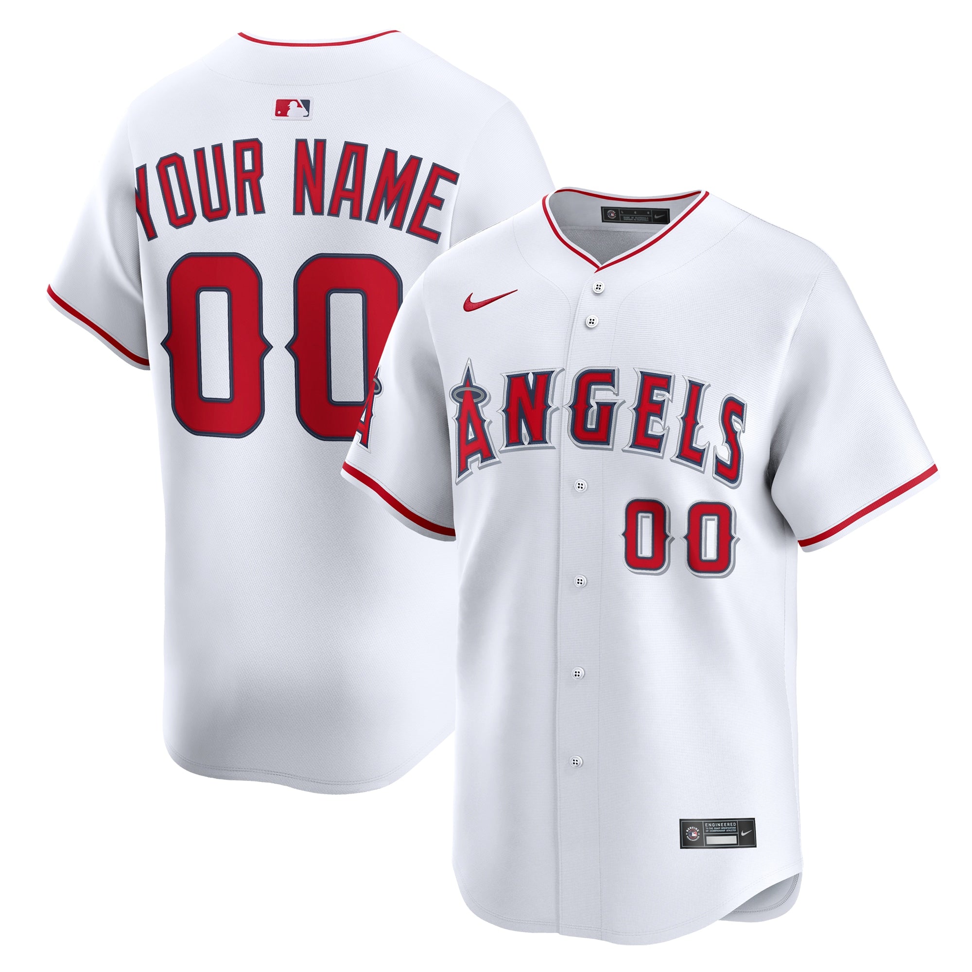 Los Angeles Angels Nike Alternate Limited Custom Jersey - Red/White