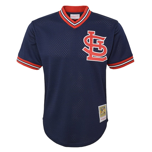 Ozzie Smith St. Louis Cardinals Youth Cooperstown Collection Mesh Batting Practice Jersey - Navy