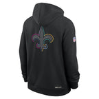 New Orleans Saints Nike 2025 NFL Crucial Catch Sideline Standard Issue Dri-FIT Hoodie - Black