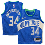 Giannis Antetokounmpo Milwaukee Bucks Nike Toddler Swingman Replica Jersey - City Edition - Royal